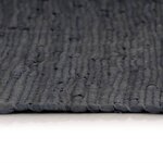 Vidaxl tapis chindi coton tissé à la main 200 x 290 cm anthracite