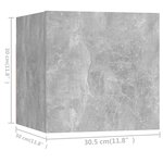 vidaXL Ensemble de meuble TV 9 Pièces Gris béton Bois d'ingénierie