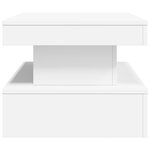 vidaXL Table basse avec lumières LED blanc 90x50x40 cm
