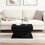 vidaXL Table basse Chêne noir 57 x 57 x 30 cm Bois d'ingénierie