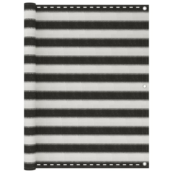 vidaXL Écran de balcon PEHD 120x500 cm Anthracite et blanc