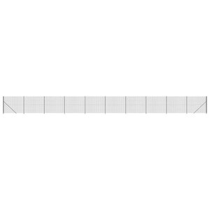 vidaXL Clôture en treillis métallique avec bride anthracite 1 6x25 m