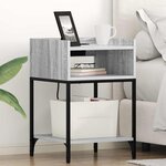 vidaXL Armoires de chevet 2 Pièces Sonoma gris 40 x 40 x 61 cm