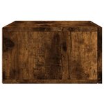 vidaXL Tables de chevet murales 2 Pièces chêne fumé 35x35x20 cm
