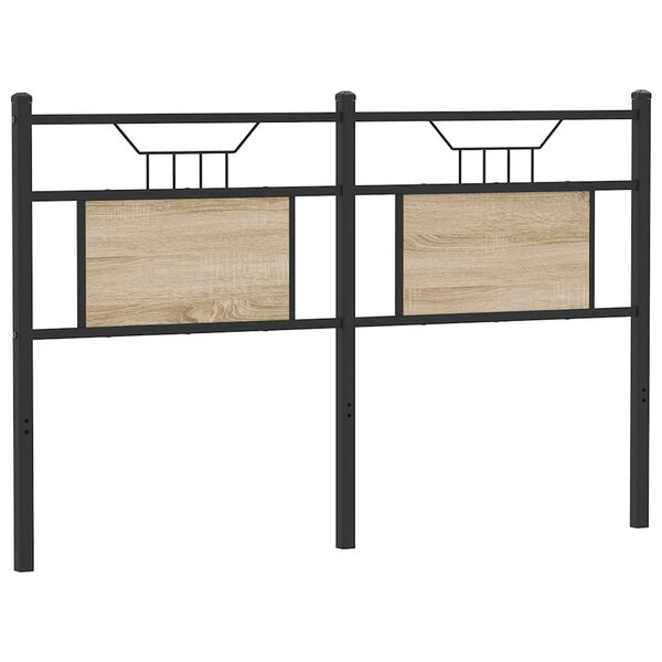 vidaXL Tête de lit chêne sonoma 137 cm bois d'ingénierie et acier