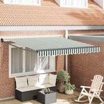vidaXL Auvent Vert et blanc 300 x 250 x 165 cm Polyester