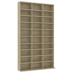 vidaXL Armoire à CD Chêne sonoma 102x16x177 5 cm Bois d'ingénierie