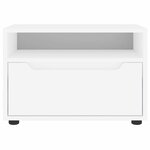 vidaXL Meuble TV VISNES blanc 60x40x38 cm bois d'ingénierie