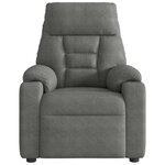 vidaXL Fauteuil inclinable de massage électrique gris foncé