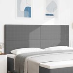 vidaXL Tête de lit avec tête de lit Gris clair 200 cm Cuir synthétique