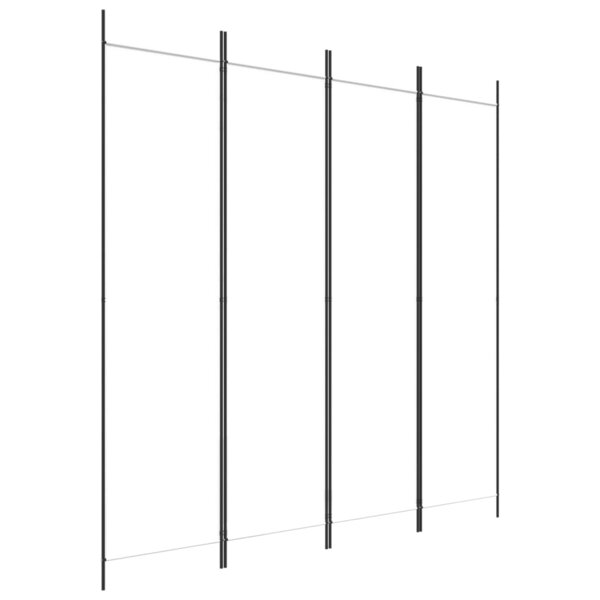 vidaXL Cloison de séparation 4 panneaux Blanc 200x200 cm Tissu