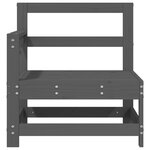 vidaXL Canapé d'angle de jardin gris bois de pin massif