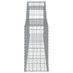 vidaXL Paniers à gabions arqués 7 Pièces 300x30x60/80 cm Fer galvanisé