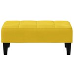 vidaXL Canapé-lit à 2 places avec repose-pied jaune velours