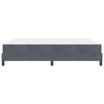 vidaXL Lit à ressorts avec matelas Gris foncé 180 x 200 cm tissu