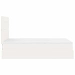 vidaXL Cadre de lit ottoman avec matelas blanc 120x190 cm similicuir