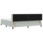 Lit à ressort avec matelas vidaXL Gris clair 200x200 cm Velours