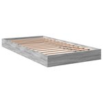 vidaXL Cadre de lit sonoma gris 90x190 cm bois d'ingénierie