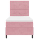 vidaXL Lit à ressorts avec matelas Rose 80 x 200 cm Velours