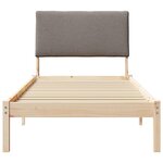 vidaXL Cadre de lit Marron et taupe 100 x 200 cm Bois massif en pin