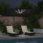 vidaXL Parasol Noir 286 x 285 x 270 cm Aluminium