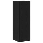 Armoire d'angle vidaXL noir chêne 33x33x100 cm en bois d'ingénierie