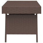 vidaXL Table d'appoint pliable marron 60x40x38 cm résine tressée