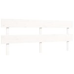 vidaXL Cadre de lit avec tête de lit blanc Super King Size bois massif