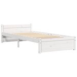 vidaXL Cadre de lit sans matelas blanc bois massif 90x190 cm