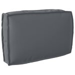 vidaXL Coussin pour dossier de palette Anthracite 60 x 40 x 12 cm