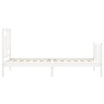 vidaXL Cadre de lit sans matelas blanc 90x200 cm bois de pin massif