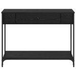 vidaXL Table console Chêne noir 100 x 34.5 x 75 cm Bois d'ingénierie
