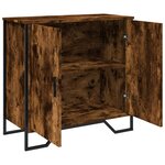 vidaXL Buffet chêne fumé 78x35 5x74 5 cm bois d'ingénierie