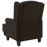 vidaXL Fauteuil de massage avec repose-pied Marron foncé Tissu