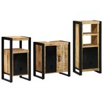 vidaXL Ensemble de mobilier de salle de bain 3 Pièces Bois Recyclé Solide