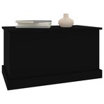 vidaXL Boîte de rangement noir 70x40x38 cm bois d'ingénierie