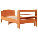 vidaXL Cadre de lit sans matelas cire marron 100x200cm bois pin massif