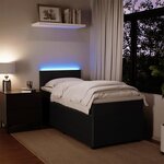 vidaXL Sommier à lattes de lit avec matelas Noir 90x190 cm Velours