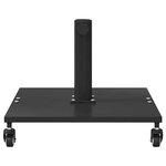 vidaXL Socles de parasol d'extérieur Noir 45 x 45 x 31.5 cm Acier