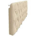 vidaXL Coussin de tête de lit crème 180 cm tissu