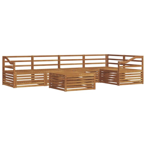 vidaXL Ensemble de canapés d'extérieur 6 Pièces Naturel