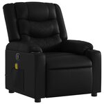 vidaXL Fauteuil de massage inclinable noir similicuir