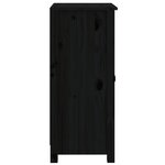 vidaXL Buffets 2 Pièces noir 40x35x80 cm bois massif de pin