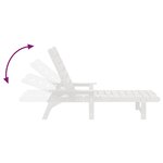 vidaXL Transats 2 Pièces blanc 162x53x98.5 cm HDPE