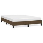 vidaXL Cadre de lit sans matelas marron foncé 140x190 cm tissu