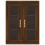 vidaXL Buffet haut Chêne marron 69 5x34x180 cm Bois d'ingénierie