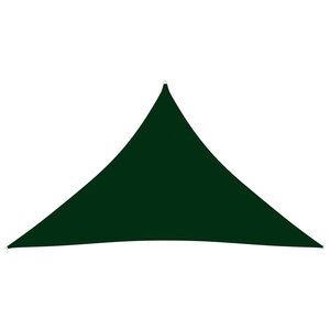 vidaXL Voile de parasol Tissu Oxford triangulaire 4x4x5 8 m Vert foncé