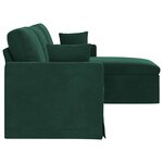 vidaXL Canapé Vert foncé 198 x 134 x 80 cm Velours