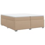 vidaXL Sommier à lattes de lit avec matelas Cappuccino 200x200 cm