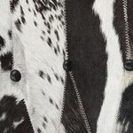 vidaXL Chaise à bascule Noir Cuir véritable